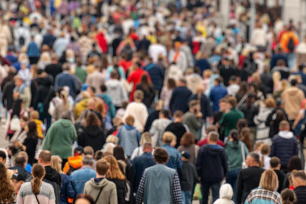 A lot of people outdoors