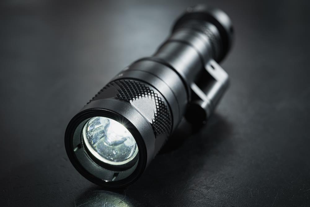 A tactical flashlight