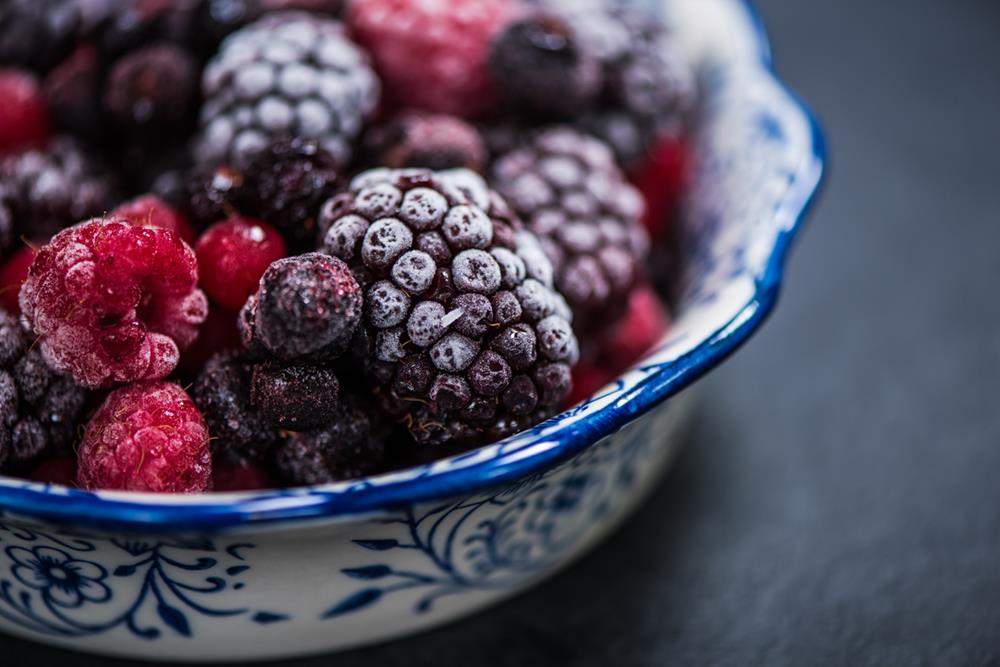 Freeze dried berries in a bowl