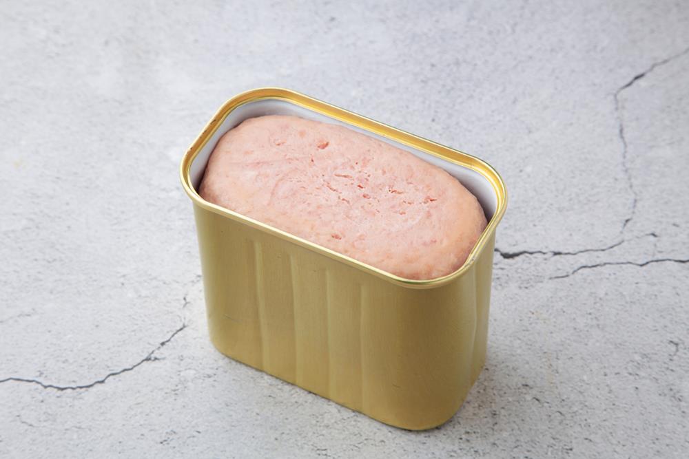 An opened can of Spam