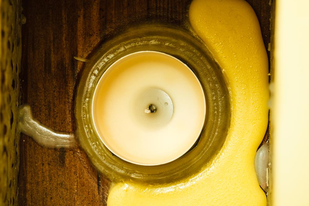 Top view of a candle