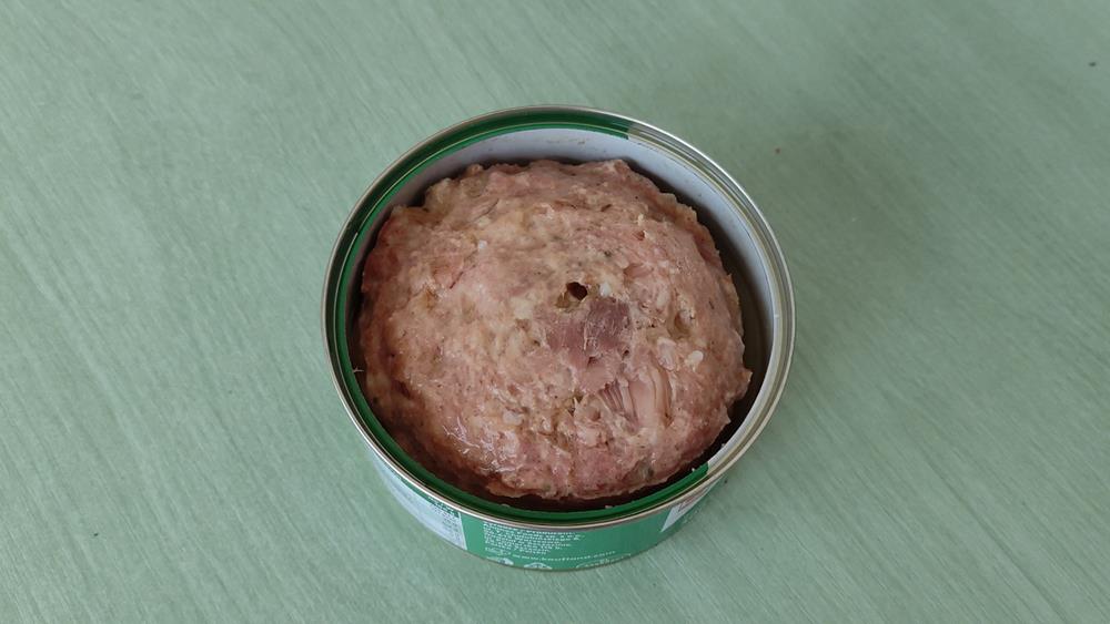 Canned meat on a table