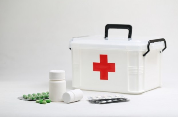 Medicine bottles and home medical kit