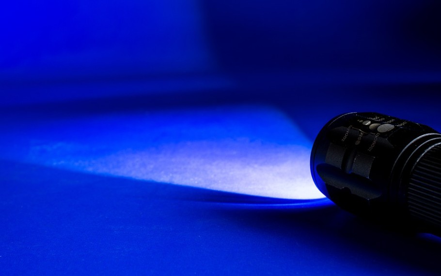 light of a flashlight
