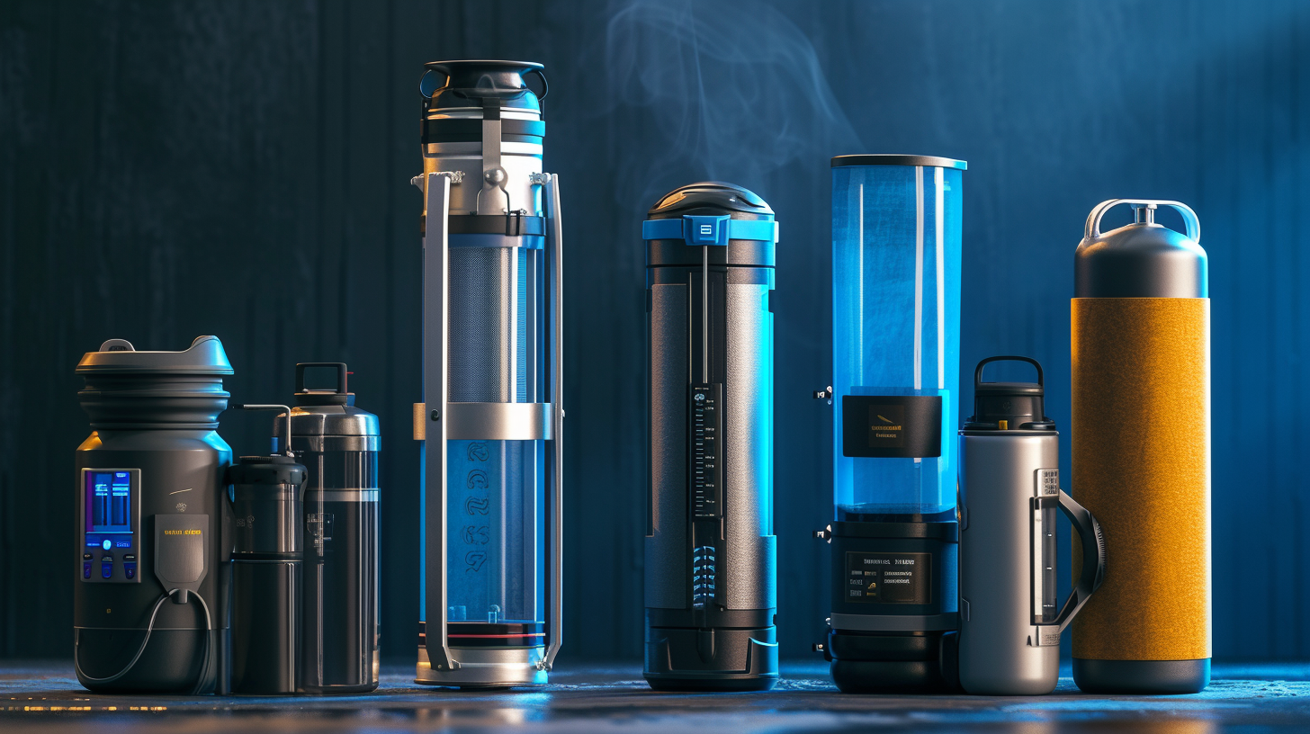 side by side comparison of portable water filters 