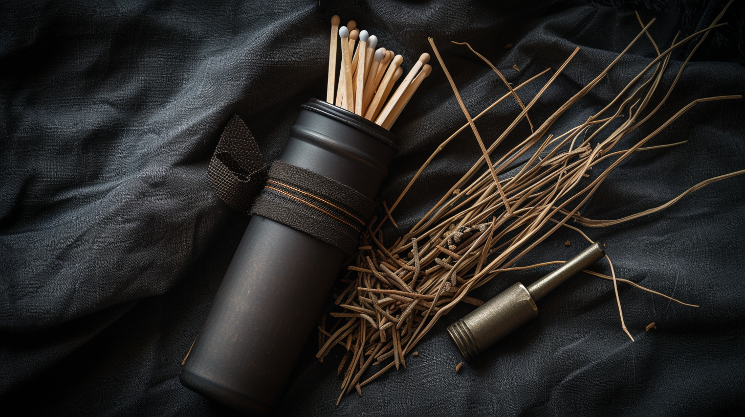 rugged waterproof match container and fire starter