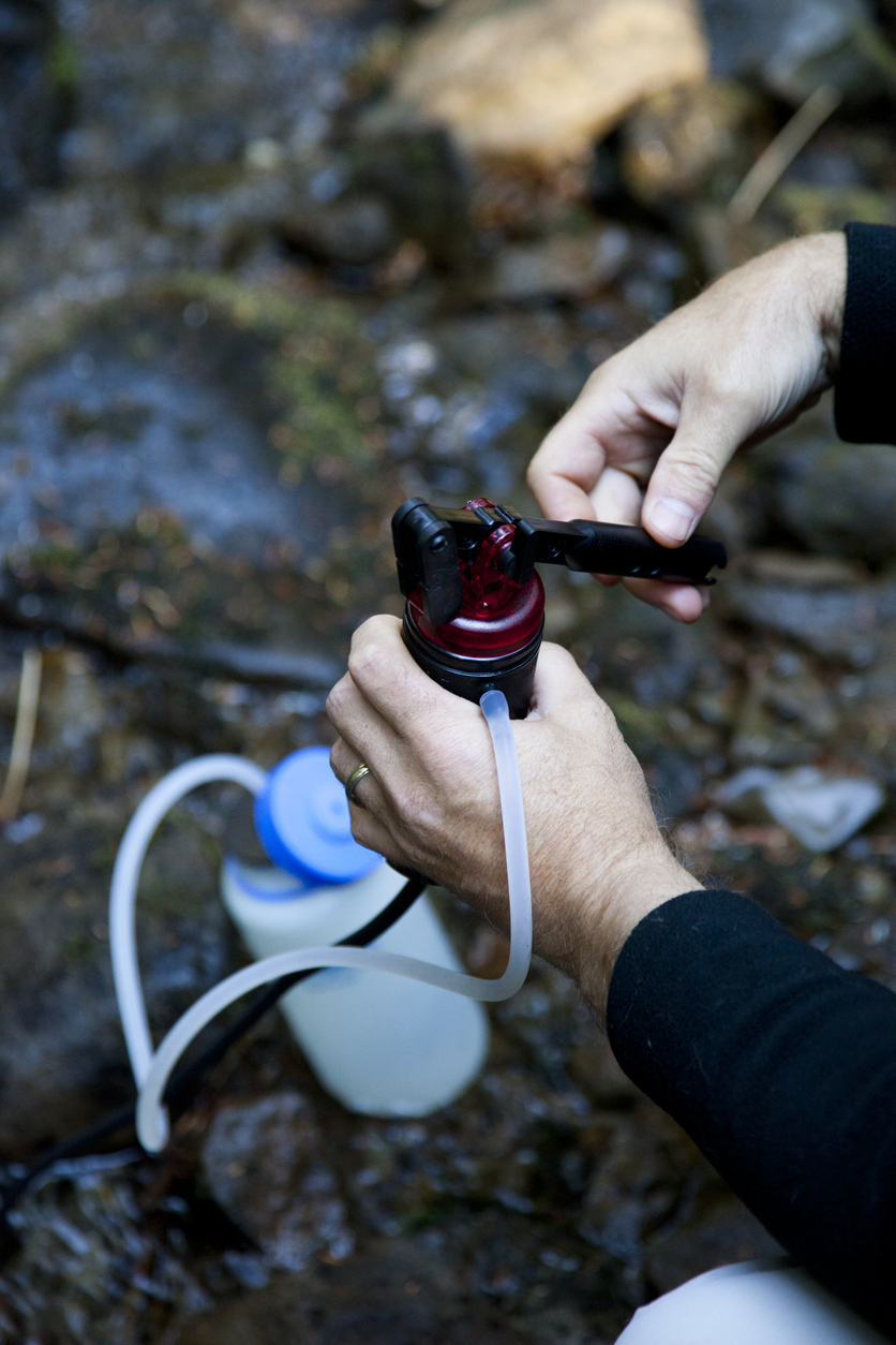 Filtering creek water