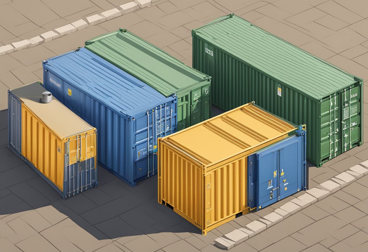 group of shipping containers