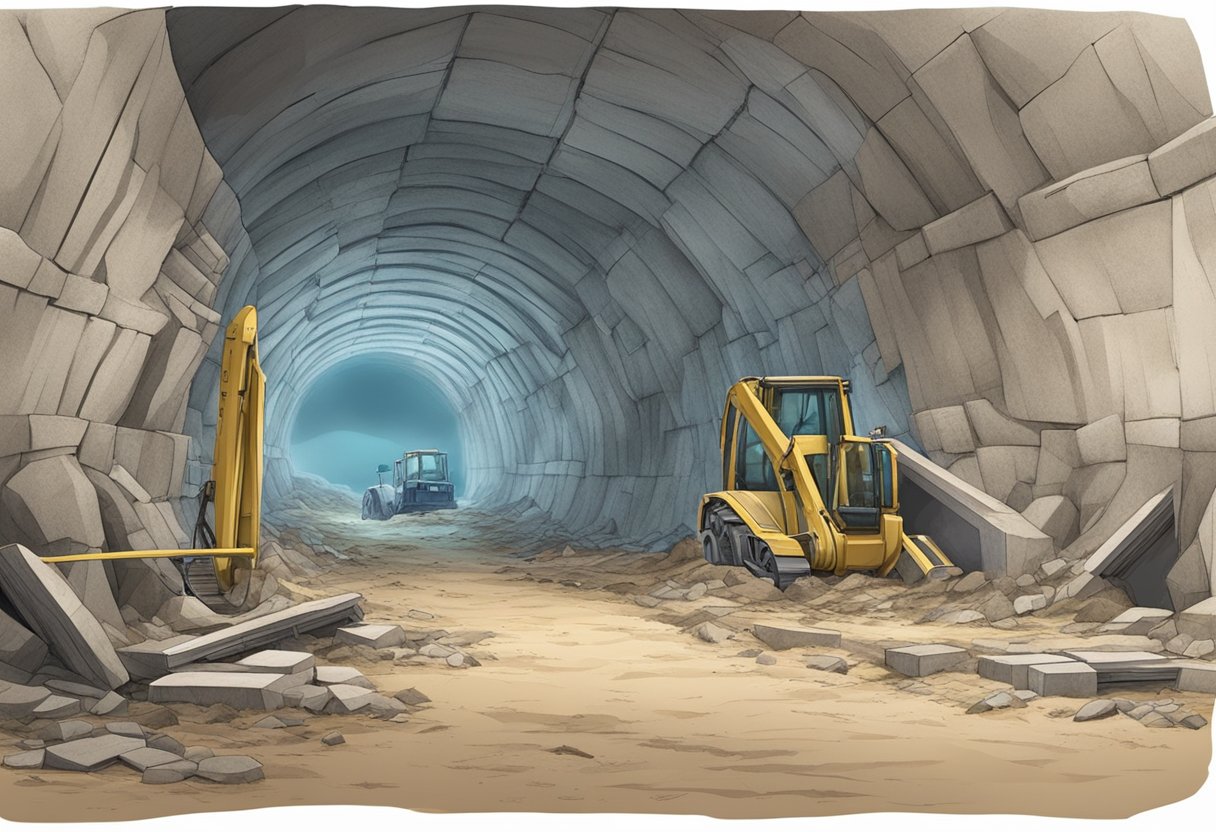 Underground bunkers are shaken by powerful earthquakes, causing structural damage and potential collapse