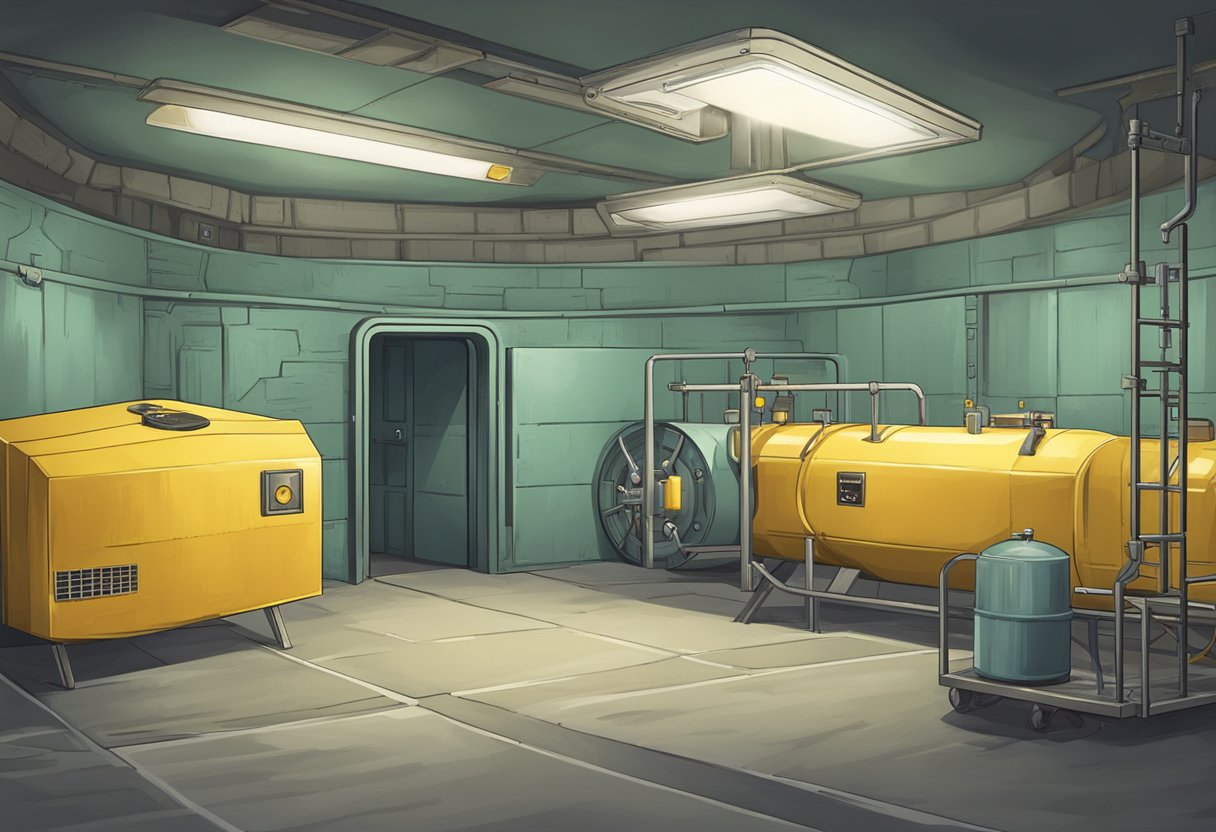 A fallout shelter is a secure underground structure designed to protect people from radioactive debris after a nuclear explosion