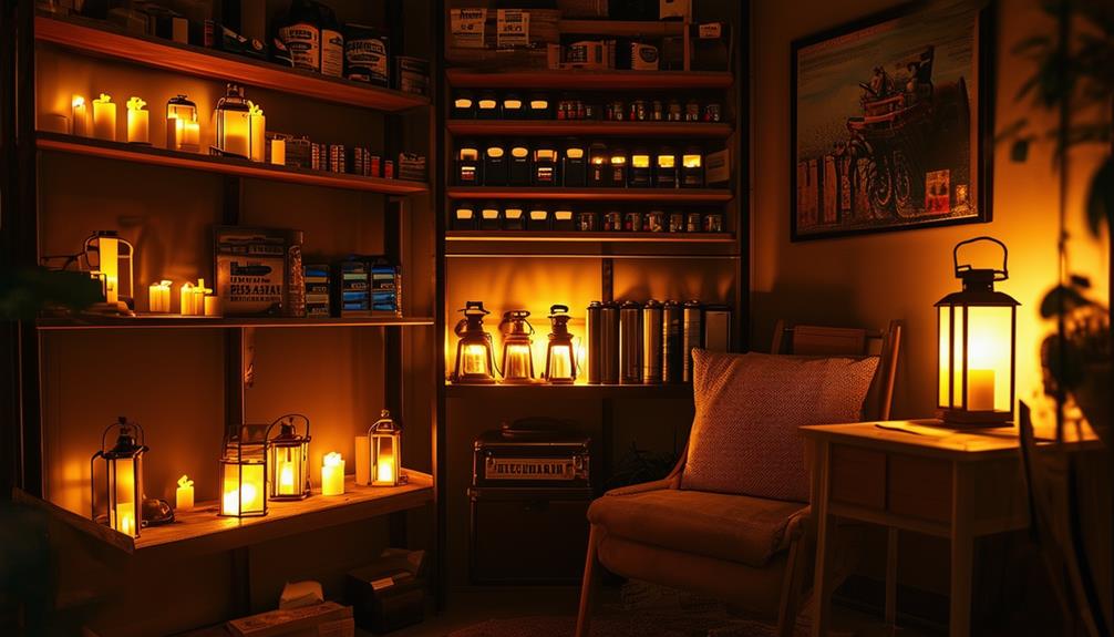 lighting supply storage area