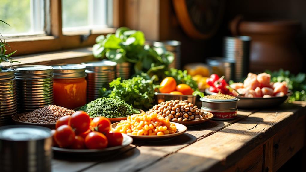 preserved food in cans