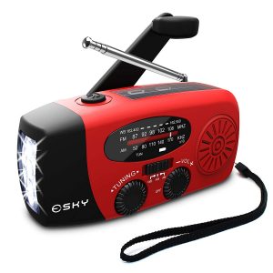 Esky Portable Emergency Radios Hand Crank Self Powered