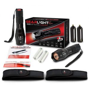 GearLight LED Tactical Flashlight S1000 [2 PACK]