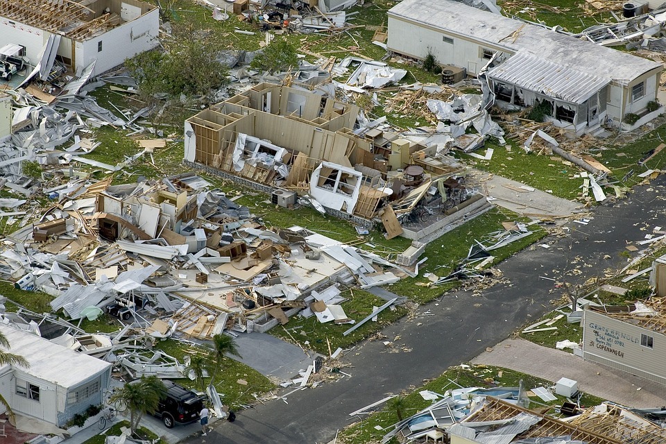 Destruction caused by hurricane Charley in 2004
