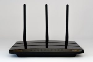 black internet router